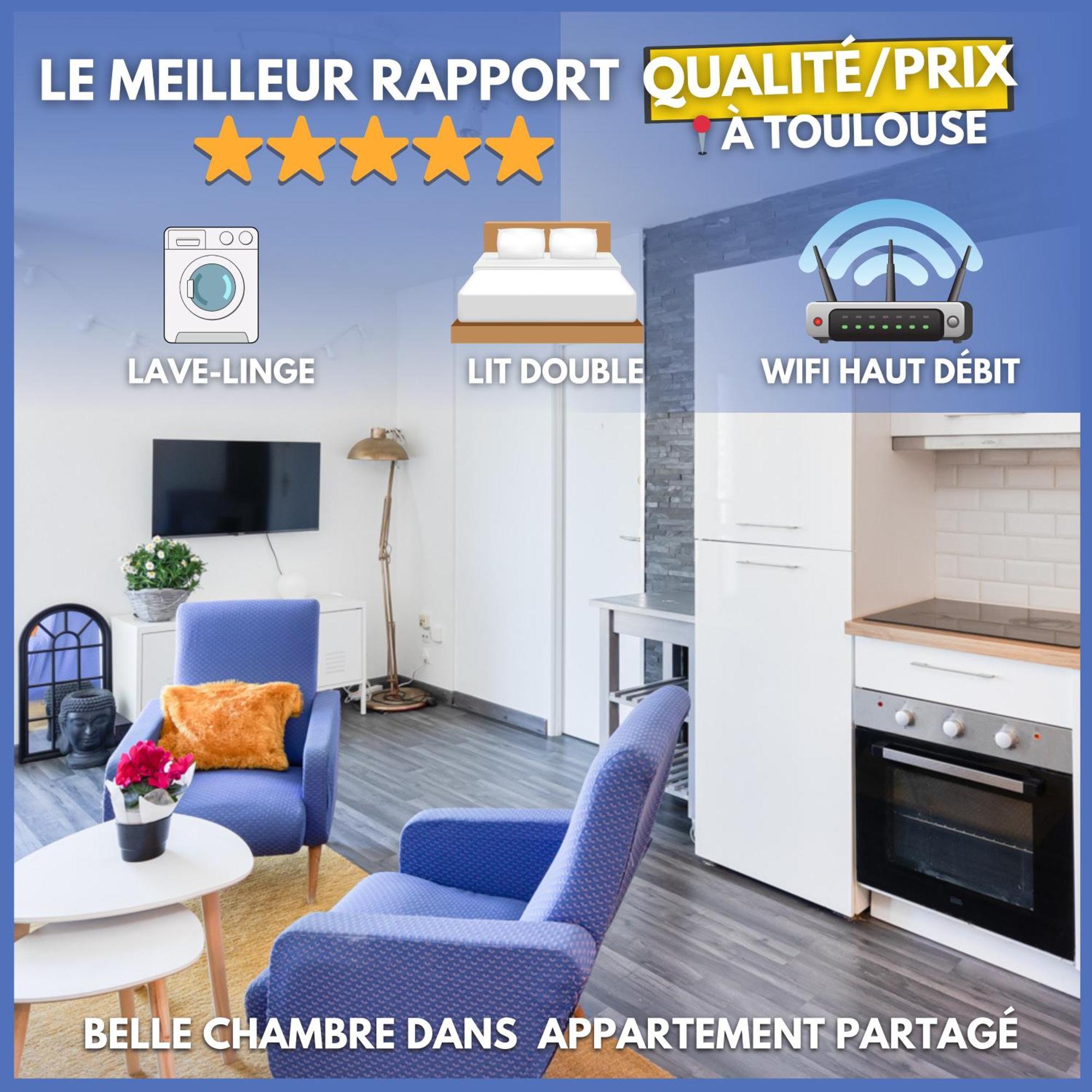 Chambre Privee - Tout Confort - Wifi Toulouse Kültér fotó